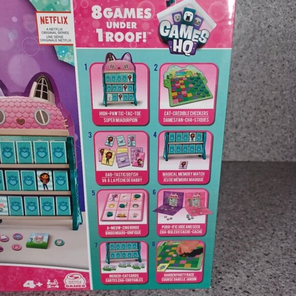 Board Games 8-in-1 Gabby's Dollhouse Kids Fun Toys - Picture 3 of 9